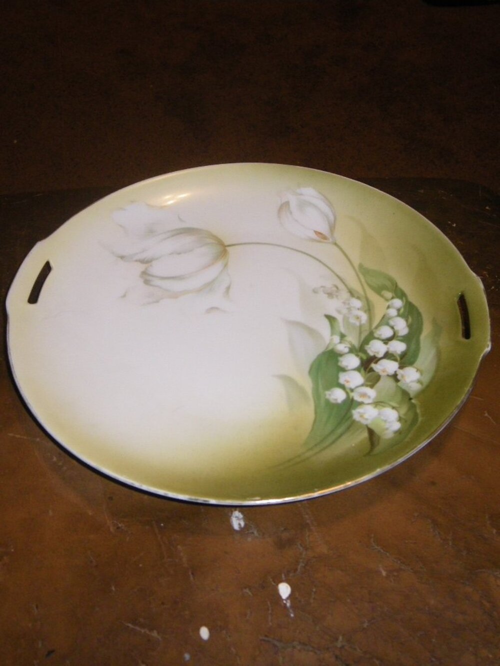 Vintage Decorative Floral Design Serving Plate R S Germany